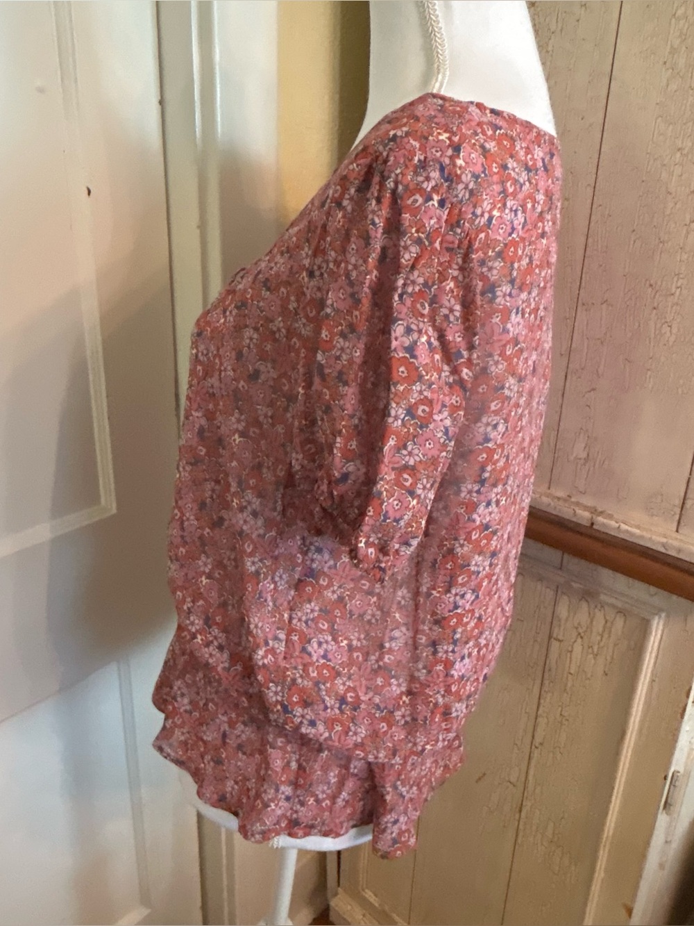 Sanctuary Mauve Floral Tie-Front Top - Picture 4 of 15